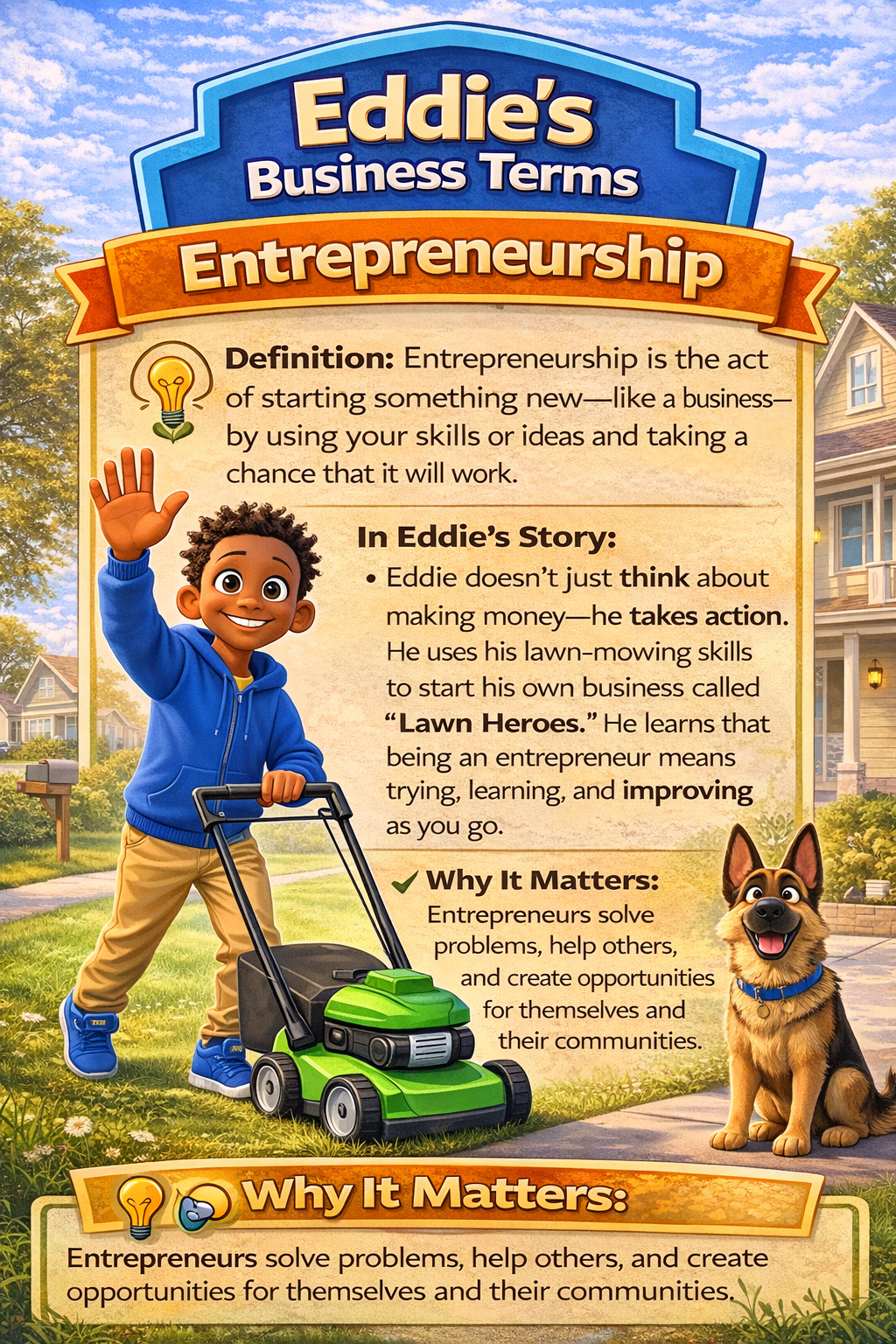 The Business Adventures of Eddie the Entrepreneur: Mow-tivation (Paper Back)