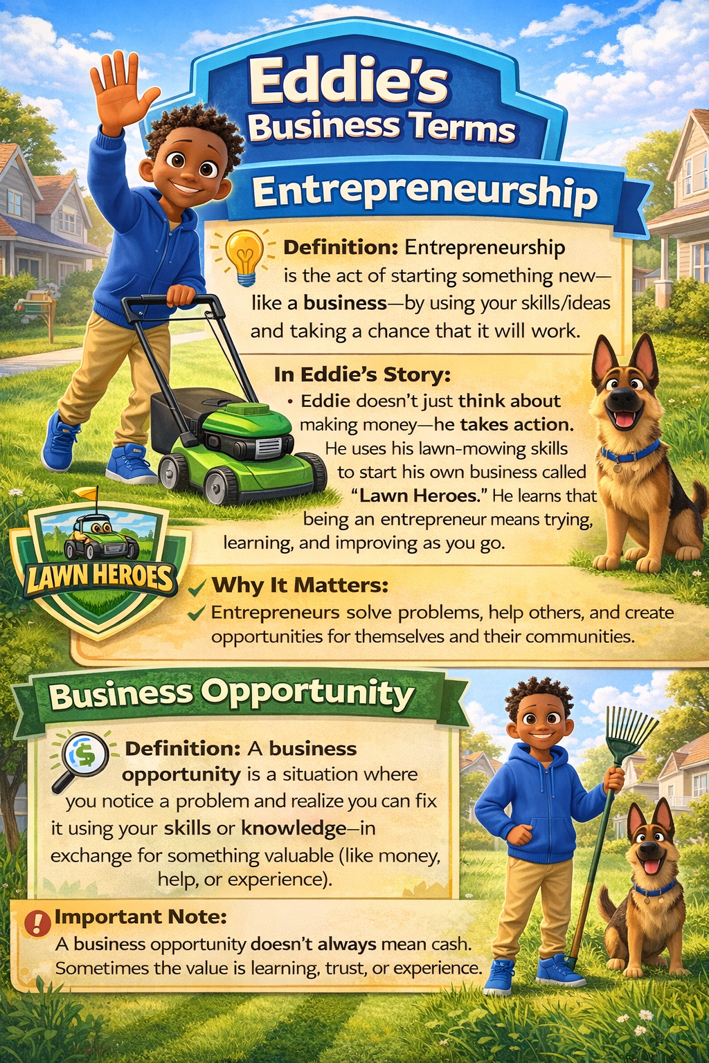 The Business Adventures of Eddie the Entrepreneur: Mow-tivation (Paper Back)